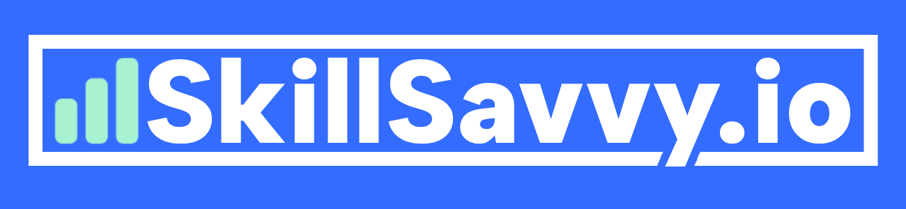 SkillSavvy logo (Light) with background
